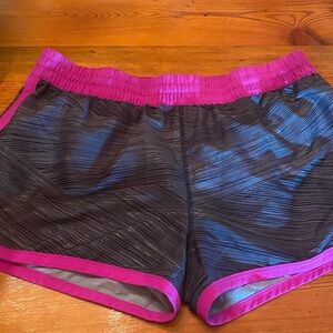 Under Armour Black and Pink Athletic Shorts